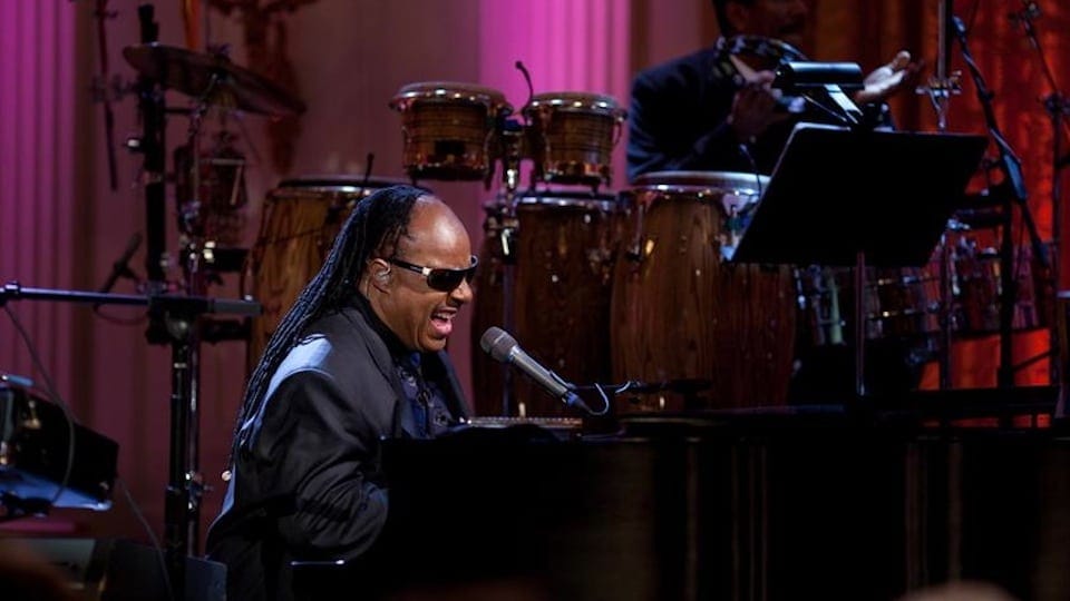 Stevie Wonder at the White House (Public Domain)