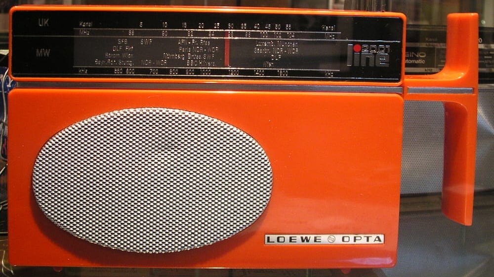 Orange Portable Radio from the 1970s