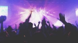Pink concert crowd